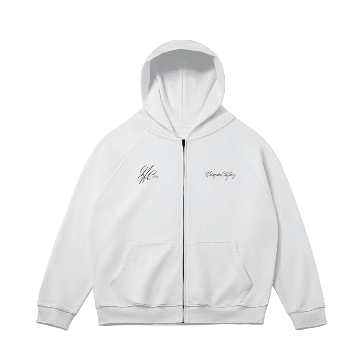 Oversized 557 Zip Hoodie - White