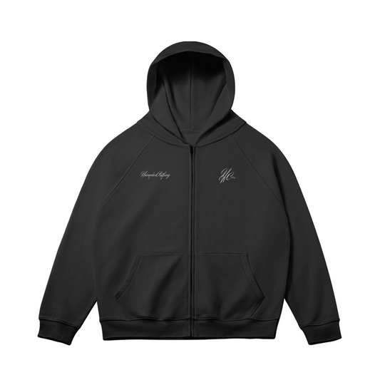 Oversized 557 Zip Hoodie - Black