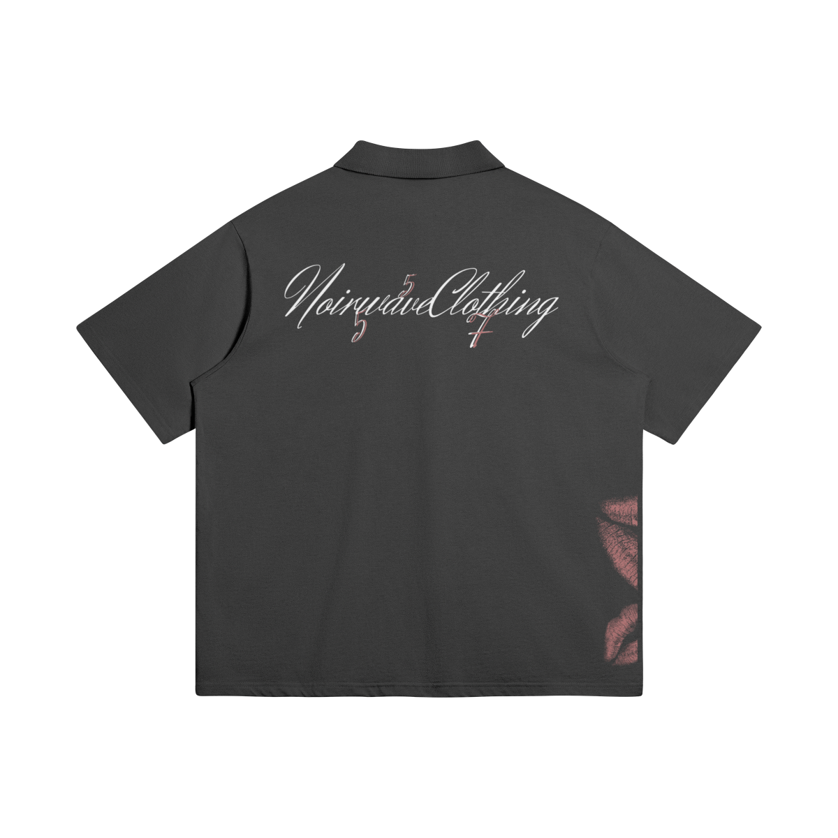 Oversized Polo Tee 22  - Black
